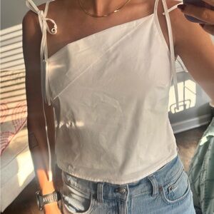 Le Lis White Asymmetrical Camisole